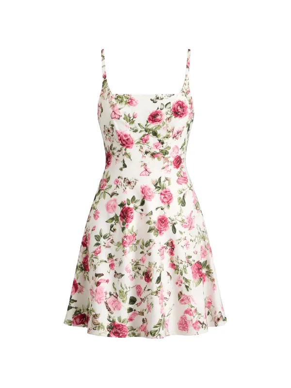 Mini floral-print dress