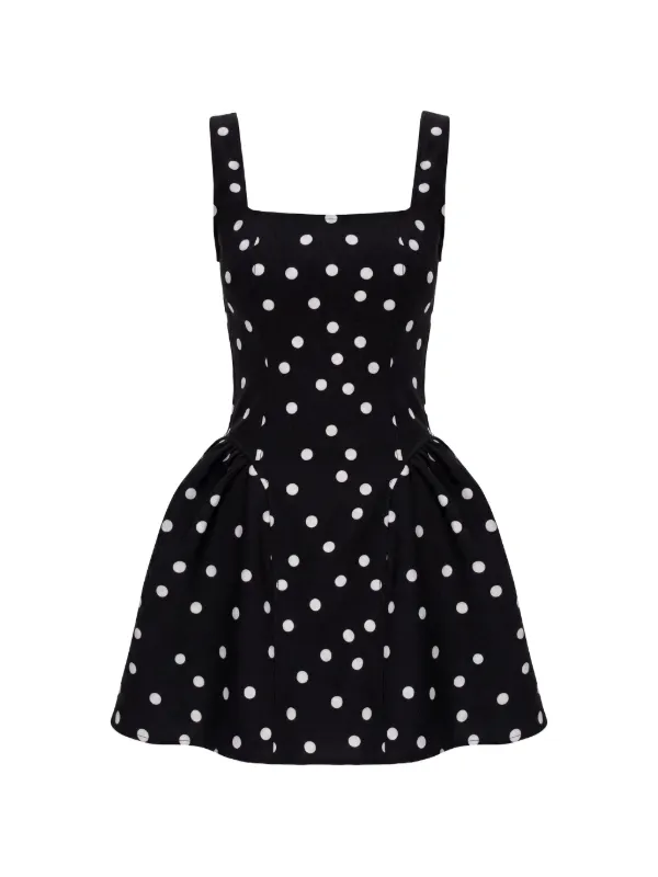 HAMZA polka-dot mini dress